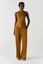 Reese High Neck Satin Top