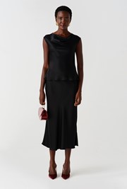 Alia Satin Cowl Neck Top