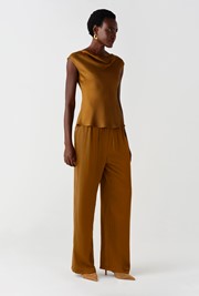 Alia Satin Cowl Neck Top